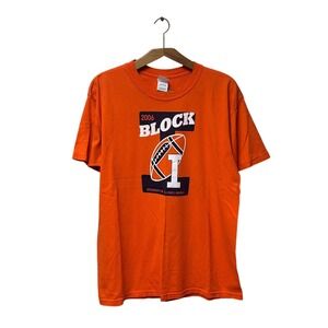 Vintage Illinois University College Football I Block Shirt‎